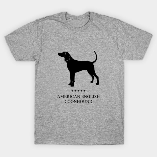 American English Coonhound Black Silhouette T-Shirt by millersye